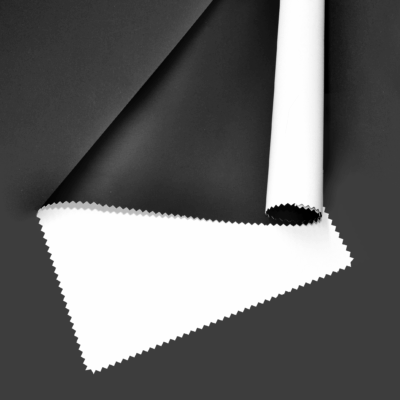 Black and white blockout banner material for single-sided Mobile Light Box frames