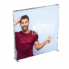 Mobile Light Box 200 x 300 backlit banner display with branded graphic and model pointing.