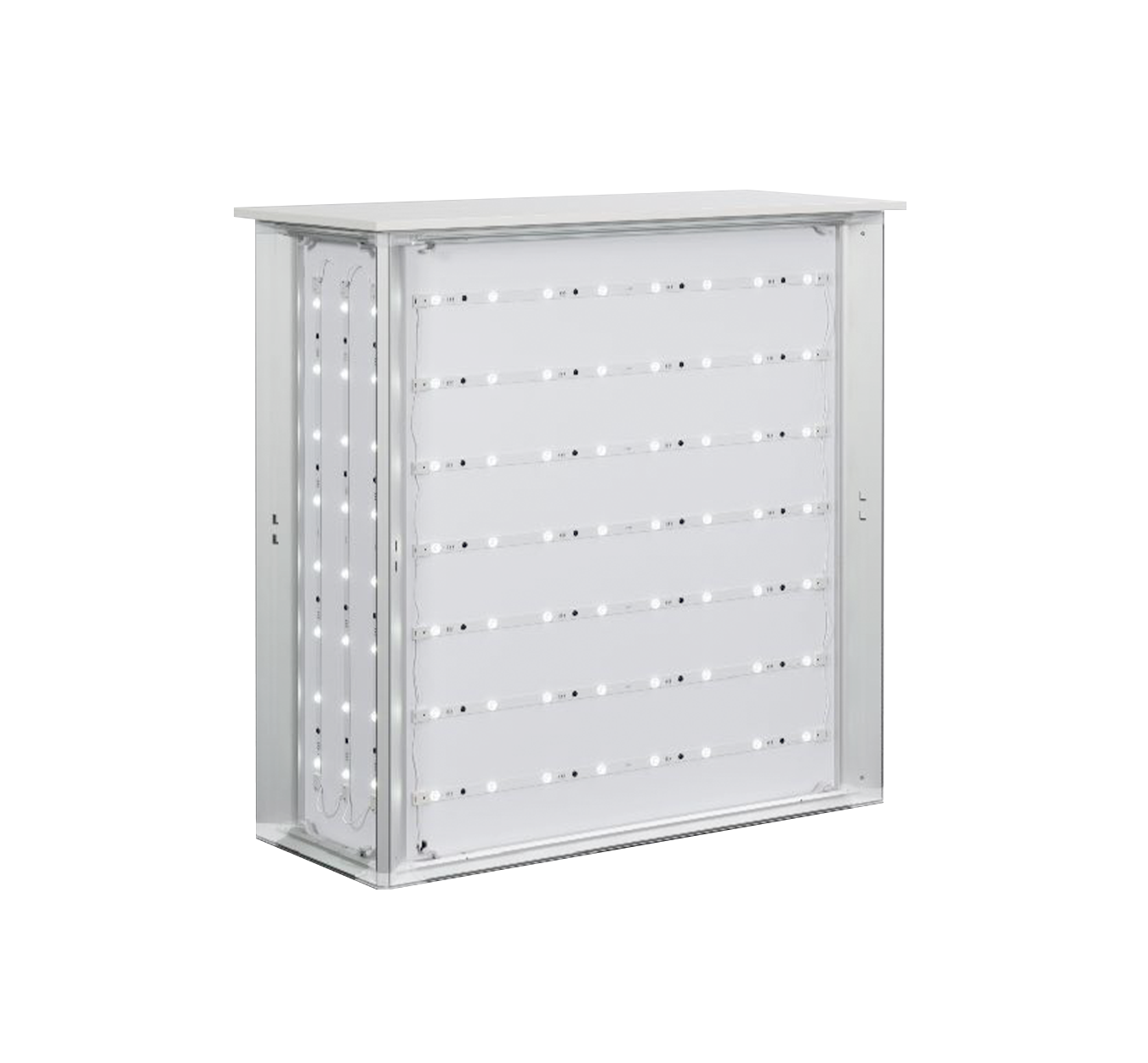 MLB 60 Counter 100 x 100 portable LED counter frame without fabric graphic.