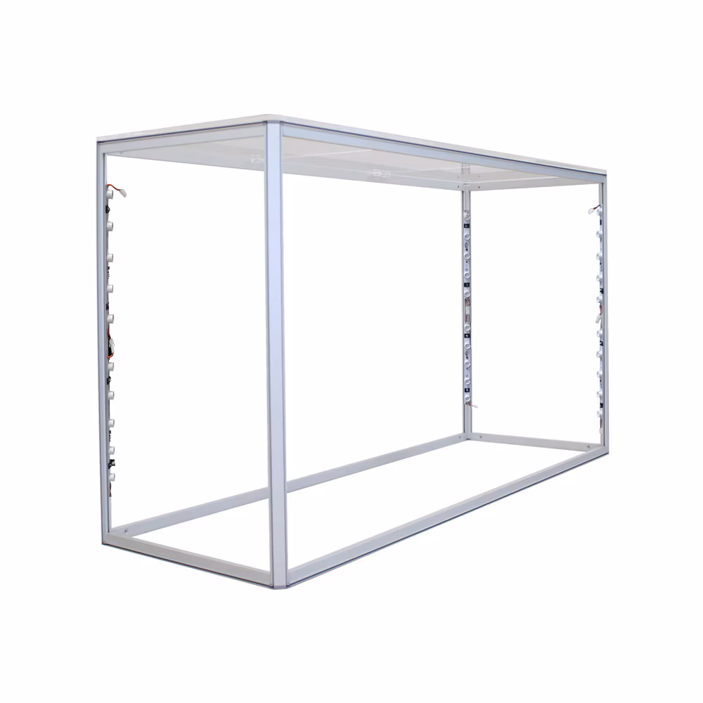 6 ft Big Sky backlit silver counter frame only