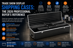 Trade show display shipping cases for portable SEG light box systems with protective hard-shell construction