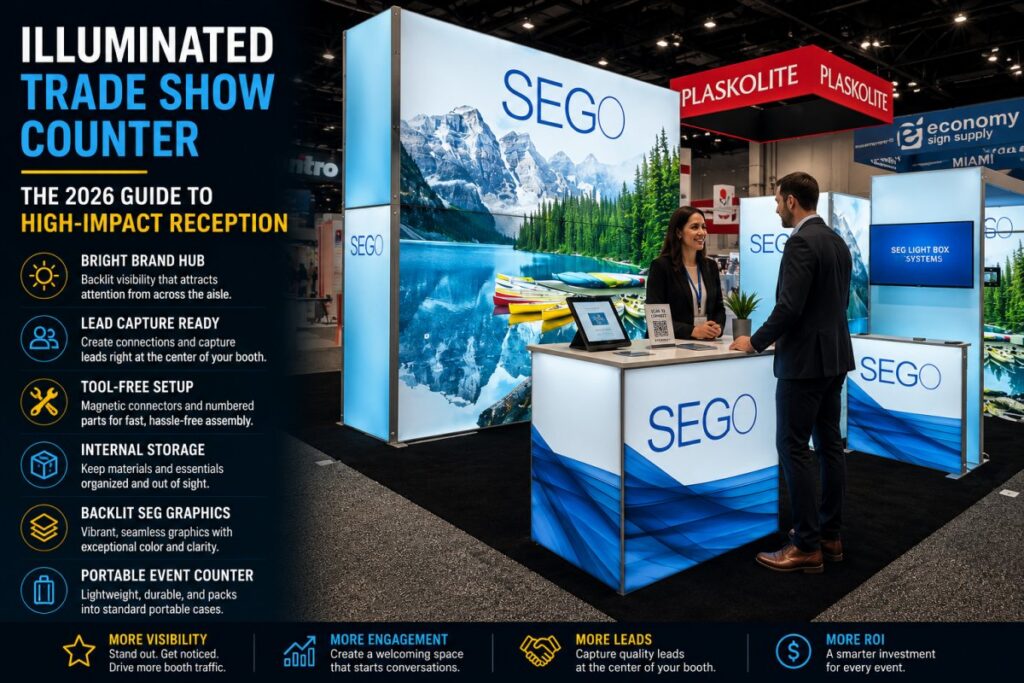 Illuminated Trade Show Counter: The 2026 Guide to High-Impact Reception
