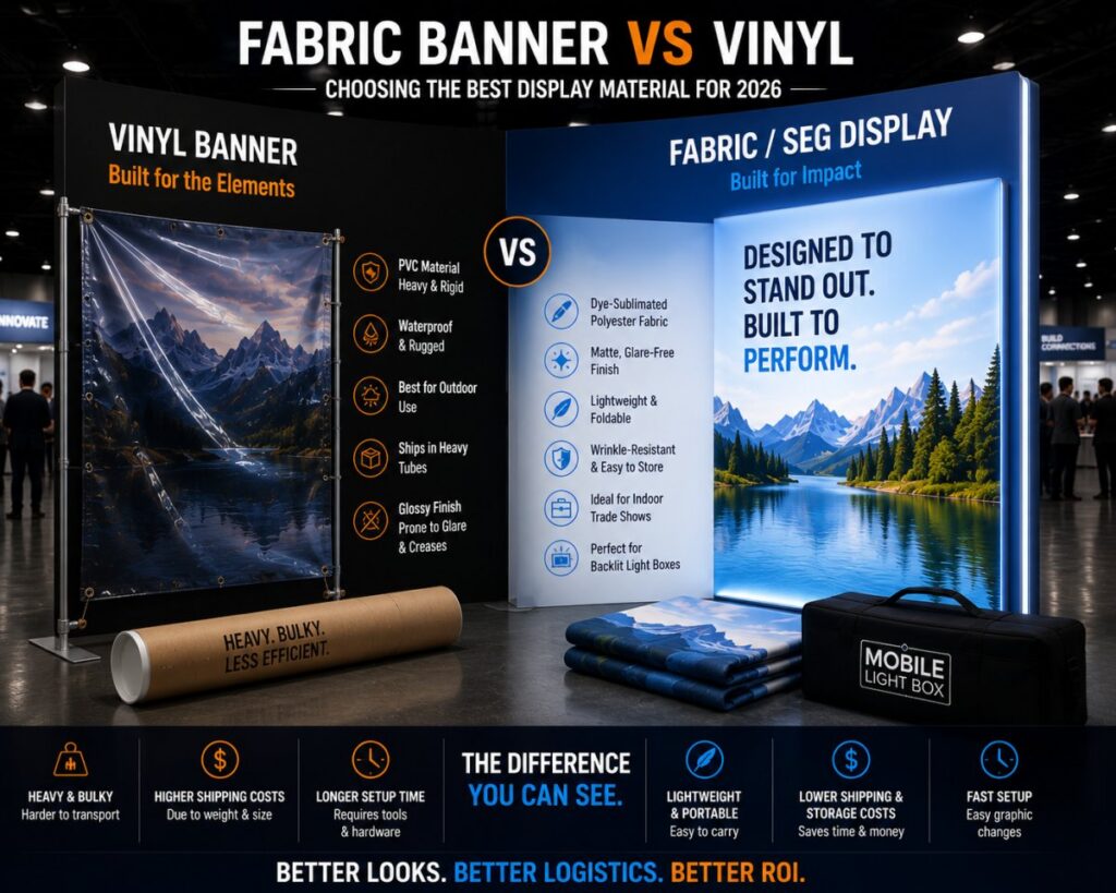 Fabric Banner vs Vinyl: Choosing the Best Display Material for 2026