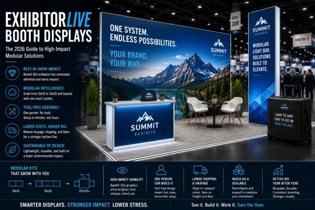 EXHIBITORLIVE Booth Displays: The 2026 Guide to High-Impact Modular Solutions