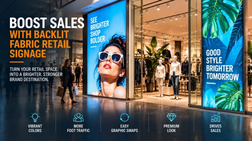 Boost Sales: Guide to Backlit Fabric Retail Signage