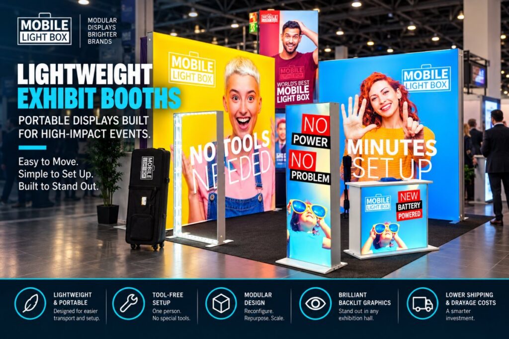 Lightweight Exhibit Booths: Choose a Portable, High-Impact Display