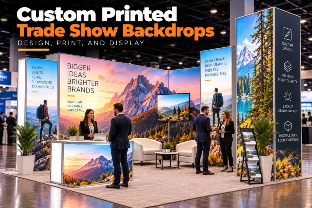 Custom Printed Trade Show Backdrops: Design, Print, and Display